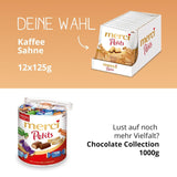 Kávový krém Merci Petits - 12 x 125 g - Malé pralinky z bílé čokolády na jemné čokoládě s kávovou smetanou - Jednotlivě balené čokoládové pralinky