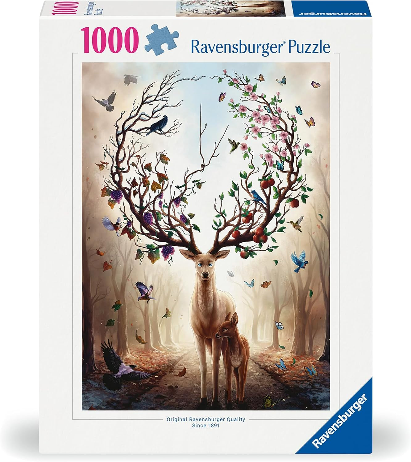 Ravensburger Puzzle 12000459 - The Magic Deer - 1000dílné puzzle pro dospělé a děti od 14 let, puzzle s jelenem Puzzle Naty Shop