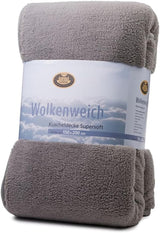 Gözze - Cloud měkká plyšová deka, imitace ovčí kůže, 100% polyester (mikrovlákno), 150 X 200 Cm - Camel Přikrývky a přikrývky Naty Shop stříbrná
