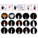 ® 20 X Professional štětce na nehty, gel, štětce na malování, umělecké štětce, sada francouzských štětců na nehty, sada nástrojů se špičatým hrotem, pro design nehtů, malování, tečkovaný vzor atd., s taškou