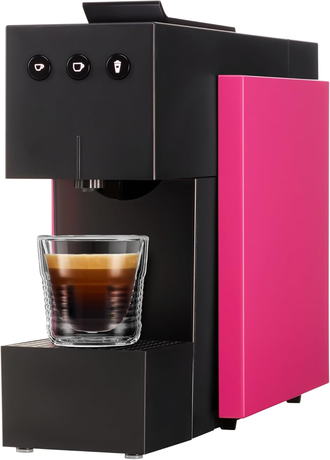 Espresso kávovar s kapslemi K-FEE SQUARE na kávu, čaj a kakao | Kompaktní espresso | Rychlý ohřev | Nádrž na vodu 0,8 l | 19 barů | Klavírní černá
