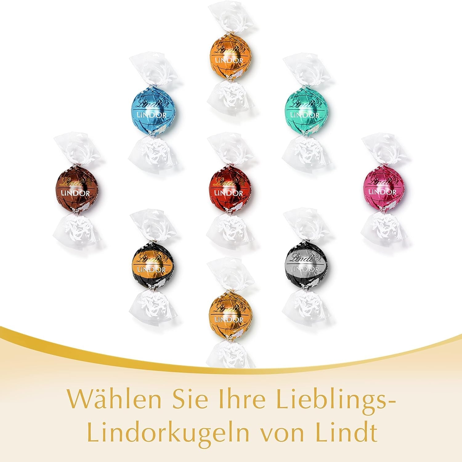 Lindt bílé čokoládové kuličky LINDOR | 137g sáček | Přibl. 10 bílých čokoládových kuliček s náplní rozplývající se v ústech | Čokoládový dárek | Čokoládový dárek