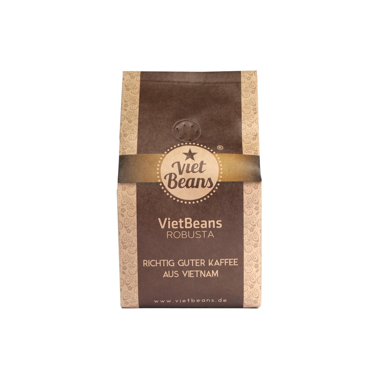 VietBeans 100% Robusta – Ganze Bohne – Kaffeespezialität aus Vietnam – Kräftig und würzig – 250 g