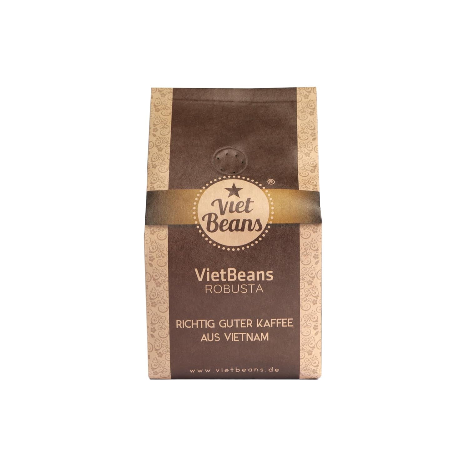 VietBeans 100% Robusta – Ganze Bohne – Kaffeespezialität aus Vietnam – Kräftig und würzig – 250 g