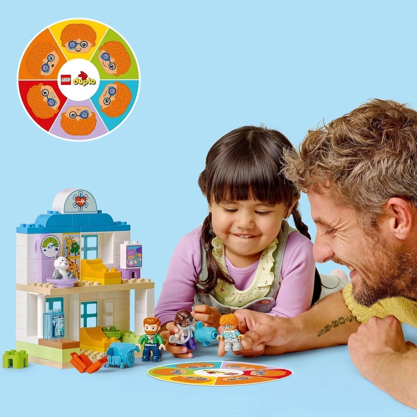 LEGO DUPLO Town První návštěva doktora, Stavebnice, Hrací sada na podporu jemné motoriky, Dárek pro batolata od 2 let, Vzdělávací hračka, Nemocniční hra na hrdiny 10449 Stavebnic Besuche den LEGO-Store