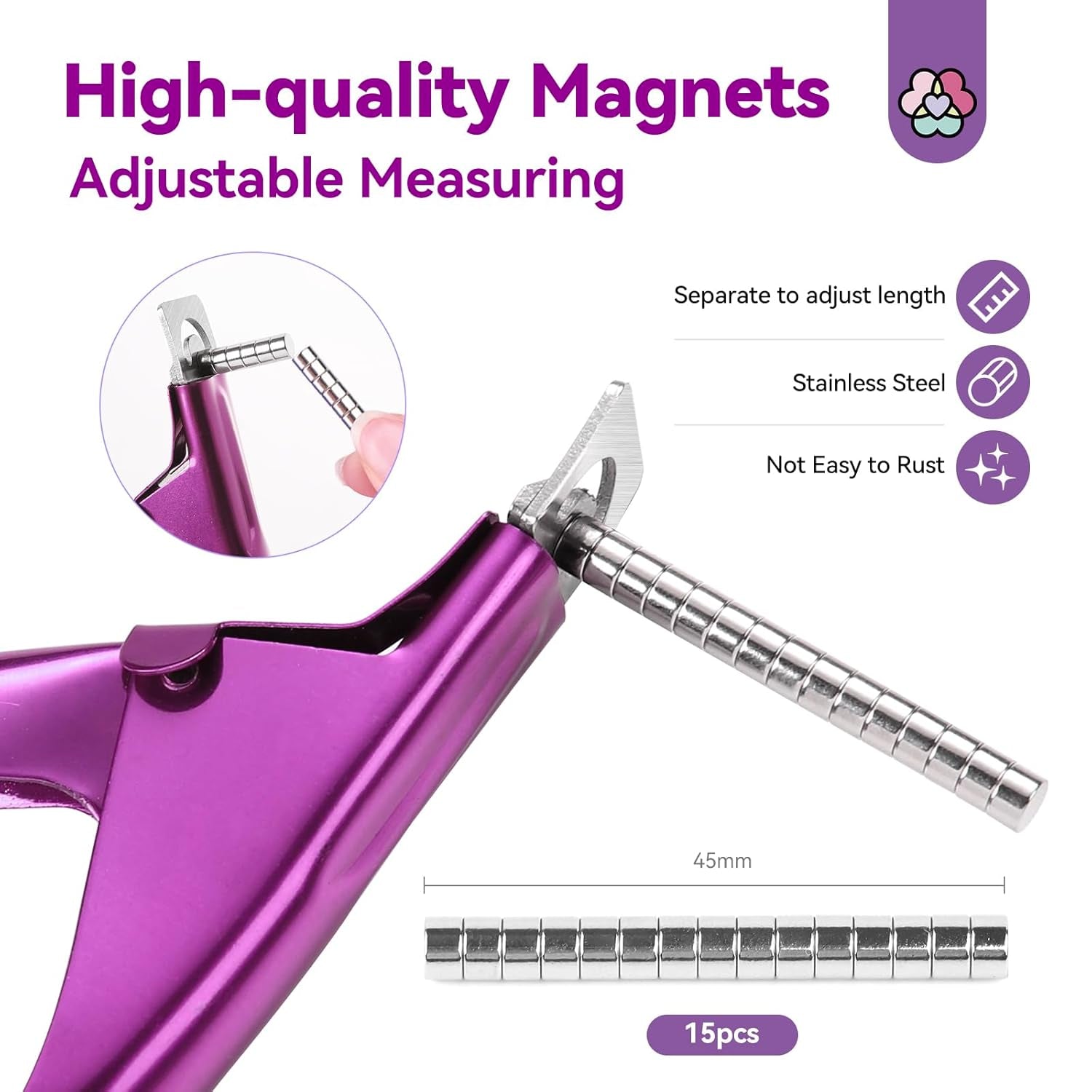 Řezák na manikúru na nehty Saviland s 15 magnety, zastřihovač na gelové nehty Manikúrní nůž na nehty na umělé nehty Gelové nehty Akrylové nehty Umělé nehty (červená červená)