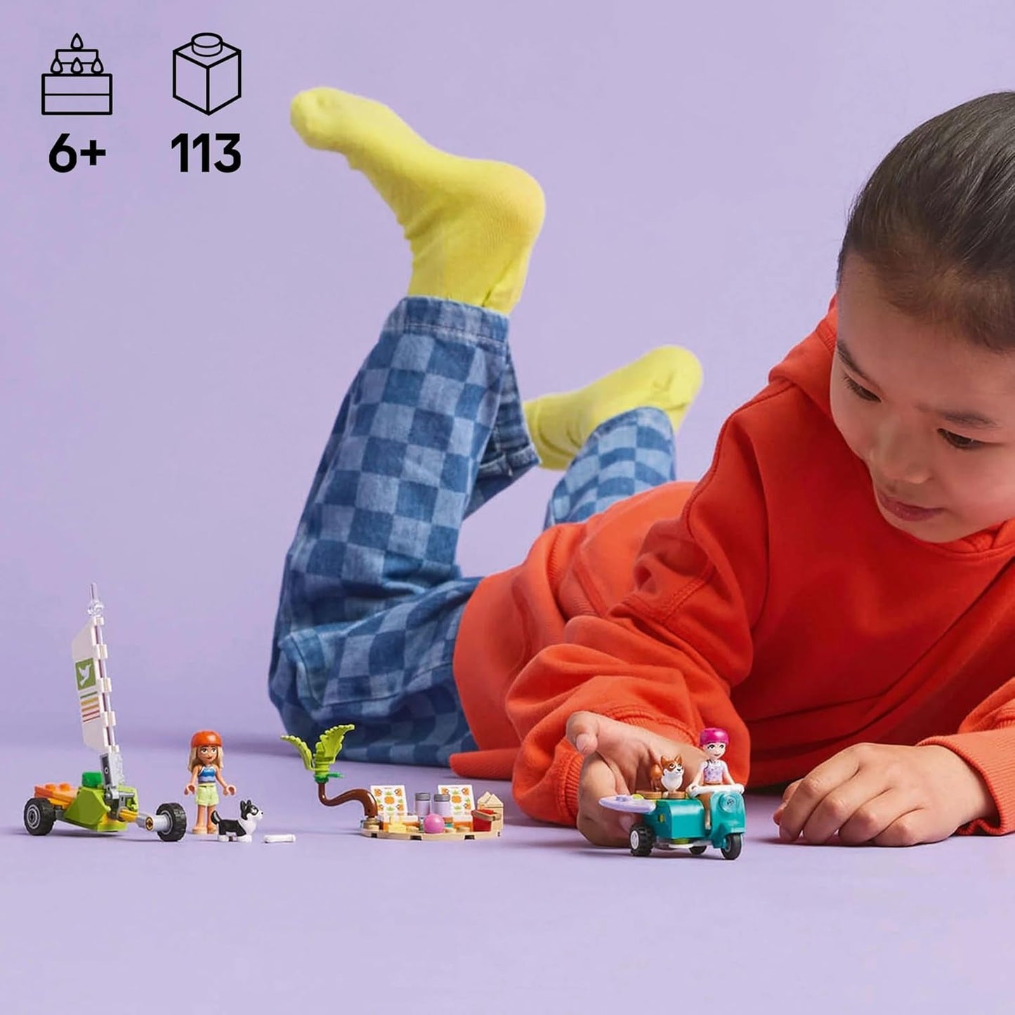 LEGO Friends Plážové dobrodružství se psy Stavebnice pro dívky 6letá zvířátka se 2 minifigurkami a 2 figurkami Corgi Kreativní děti Dárek pro surfové prkno Dobrodružná stavebnice 42641 Stavebnice Besuche den LEGO-Store