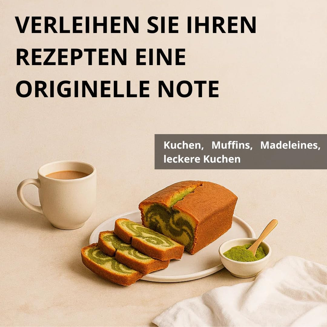 | Matcha organický prášek 100 g | Zelený čaj Matcha Powder Slavnostní stupeň | 100% přírodní a prémiová kvalita | Detoxikační čaj | Kompatibilní se sadou Matcha, stopkou, miskou a sklenicí.