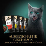 Sheba Sauce Collection Mokré krmivo pro kočky, porcované sáčky, slané multibalení, 4x12x85g