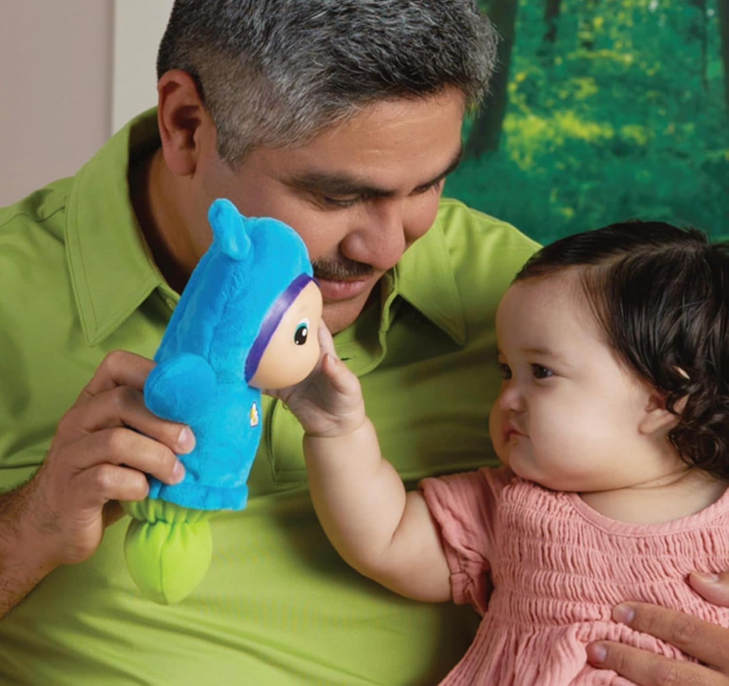 Playskool plyšová světle modrá hračka na spaní vhodná pro miminka od 0 měsíců. Hračky Bebe Naty Shop