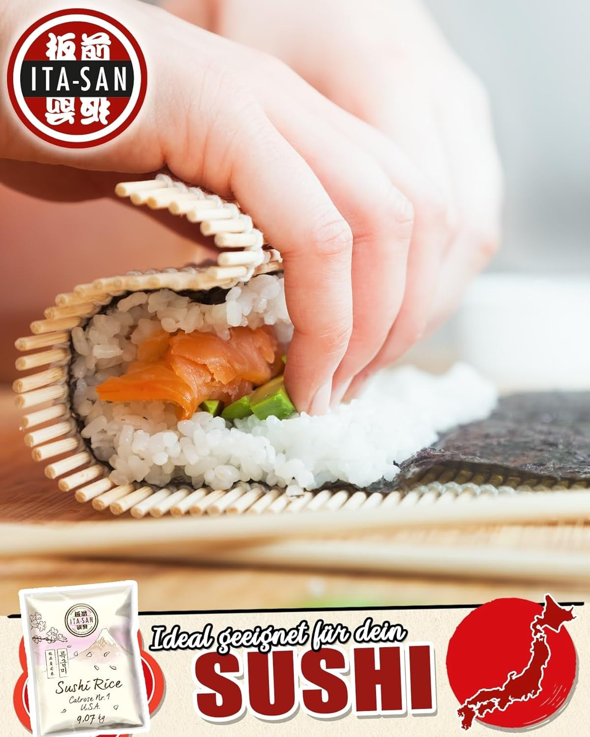 ITA-SAN Calrose / Rýže na sushi, 1 balení (1 x 9,07 kg)