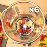 Stojanový mixér Cecotec Power Black Titanium 2200MAX Smooth, 2200 W Maximale Leistung, 6 klingen Aus Edelstahl, Ice-Crush-Funktion, Turbo- Und Smoothie-Funktion, Autoclean-Funktion Kitchen Naty Shop