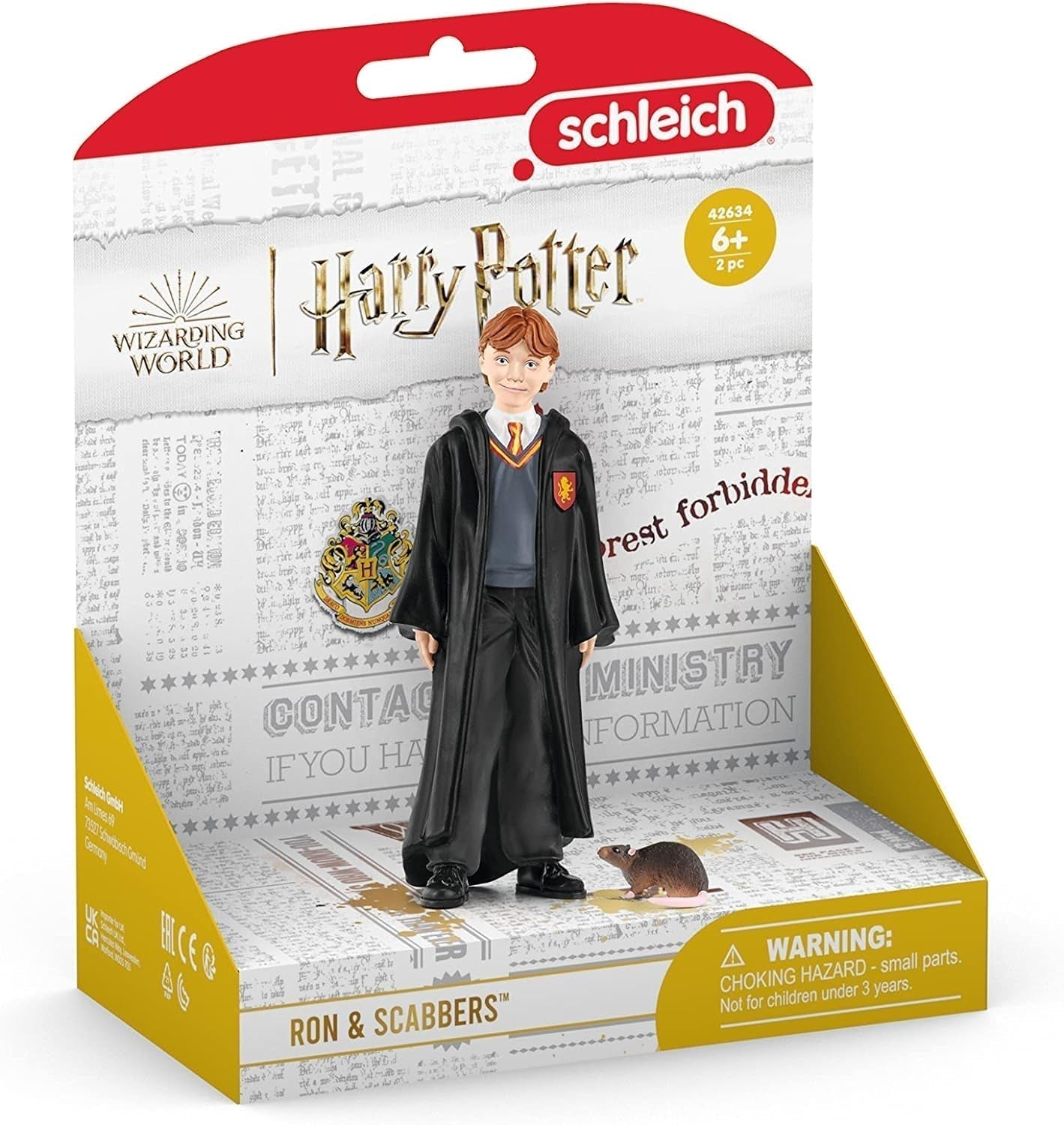 Schleich 42634 Ron Weasley & Skulls, od 6 let, Harry Potter - hrací figurka, 4 X 2 X 10 cm Akční figurky Naty Shop