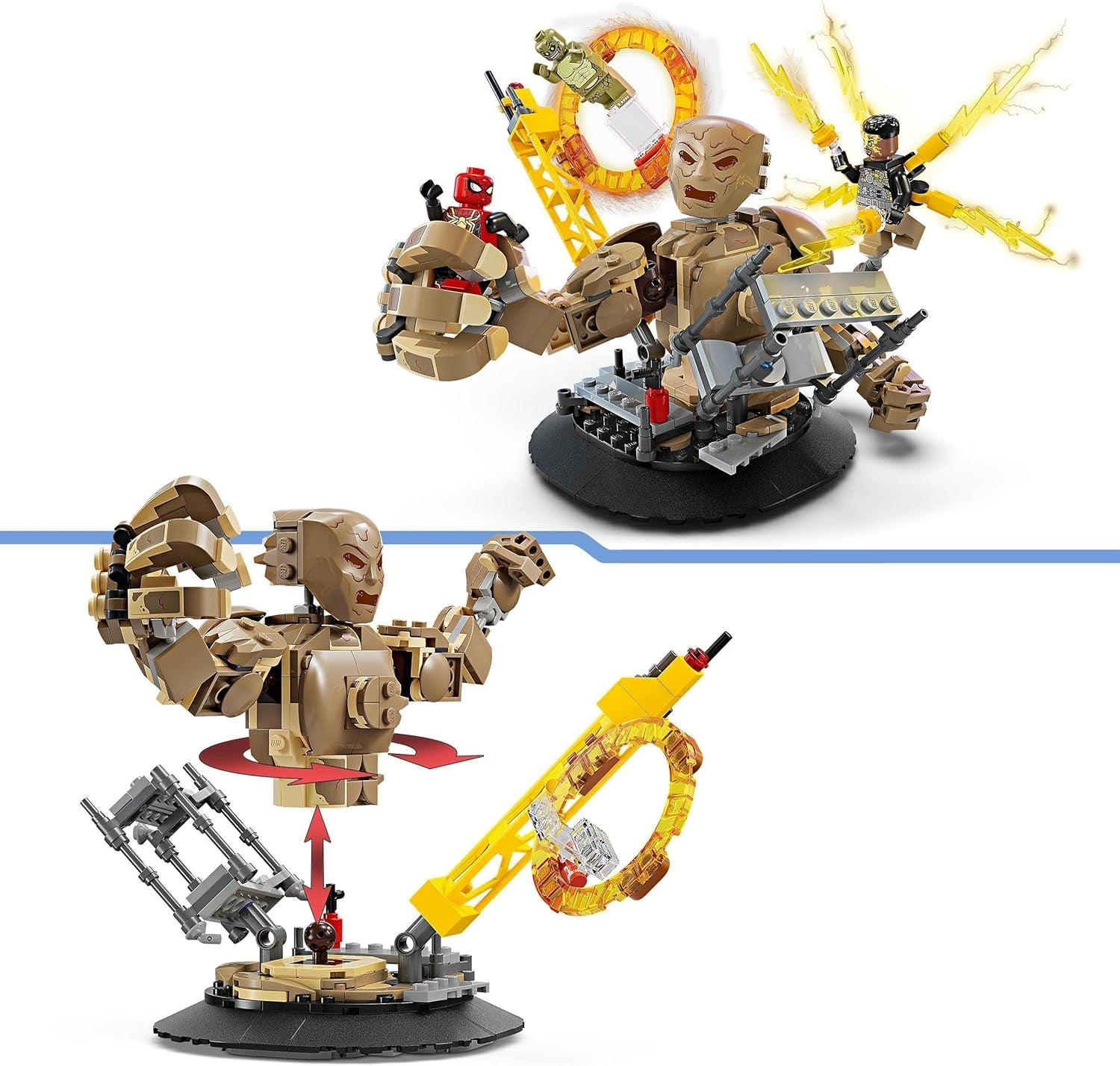 LEGO Marvel Spider-Man vs. Hračka Sandman: Showdown Superhrdina s figurkami včetně ještěrky a elektro Hračka na hraní rolí Dárek pro akční nadšence pro chlapce a dívky 76280 Stavebnice Besuche den LEGO-Store