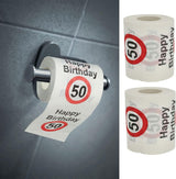 Sada 4ks toaletních papírů "Happy 40th birthday" │40th birthday 24 metrů 2-látky 180Gr/Qm │ Toaletní papír motiv toaletní papír (4 X toaletní papír 40)