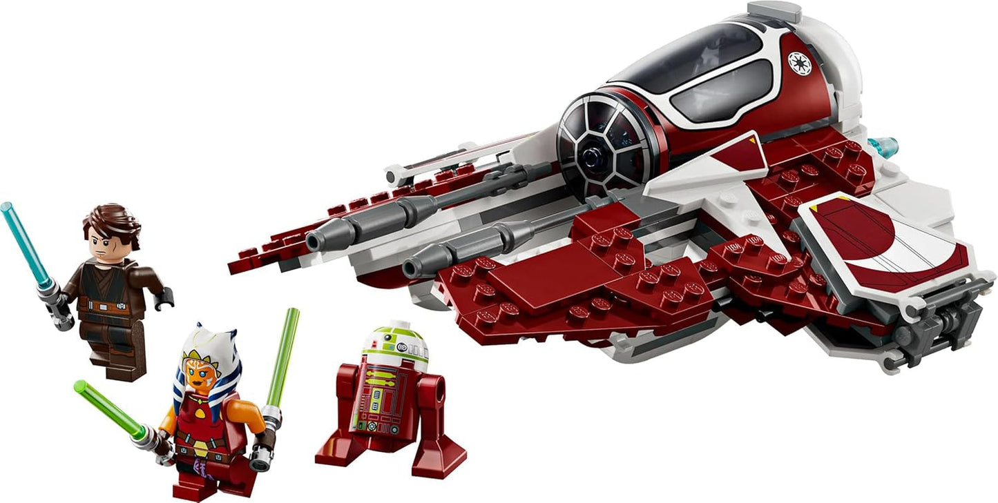 LEGO Star Wars 75401 Ahsoka's Jedi Interceptor, Starfighter pro fanoušky Clone Wars, Minifigurky Ahsoka Tano a Anakin Skywalker se světelnými meči a R7-A7, pro chlapce a dívky od 8 let Stavebnice Beuche den LEGO-Store