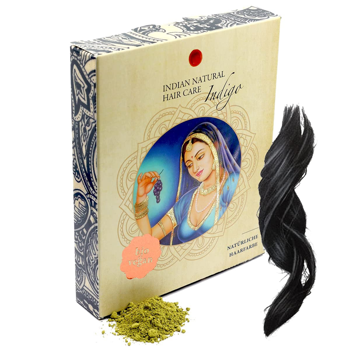 Indigo - Černá - Přírodní barva na vlasy - Prášek - 200 g Barva na vlasy Naty Shop Výchozí název