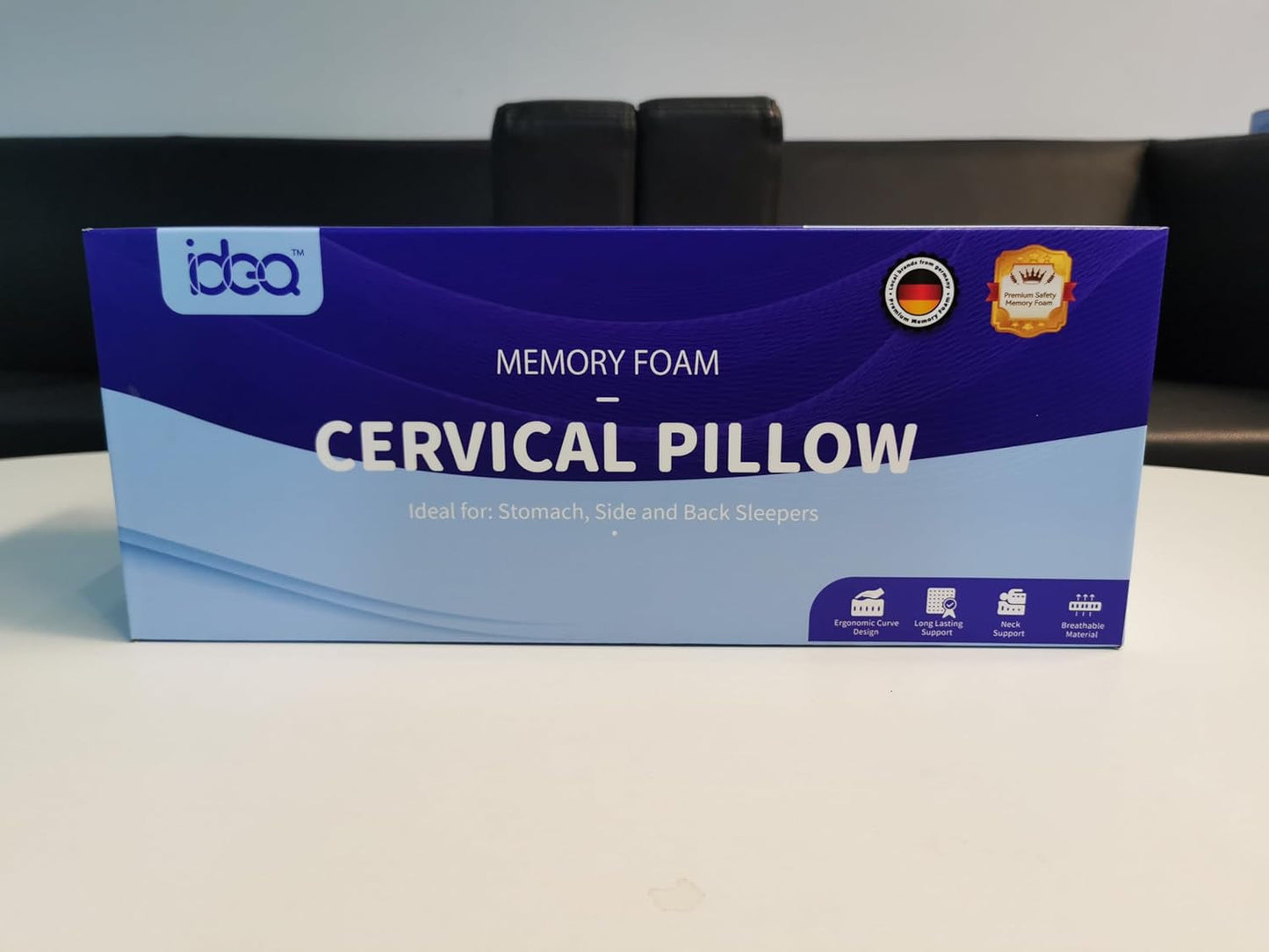 Polštář proti bolesti krku, Ergonomický ortopedický polštář na krk, Polštář s paměťovou pěnou na straně zad, Polštář proti chrápání pro muže Ženy (62 * 34,5 * 12/8CM) Krční ortopedické polštáře Naty Shop