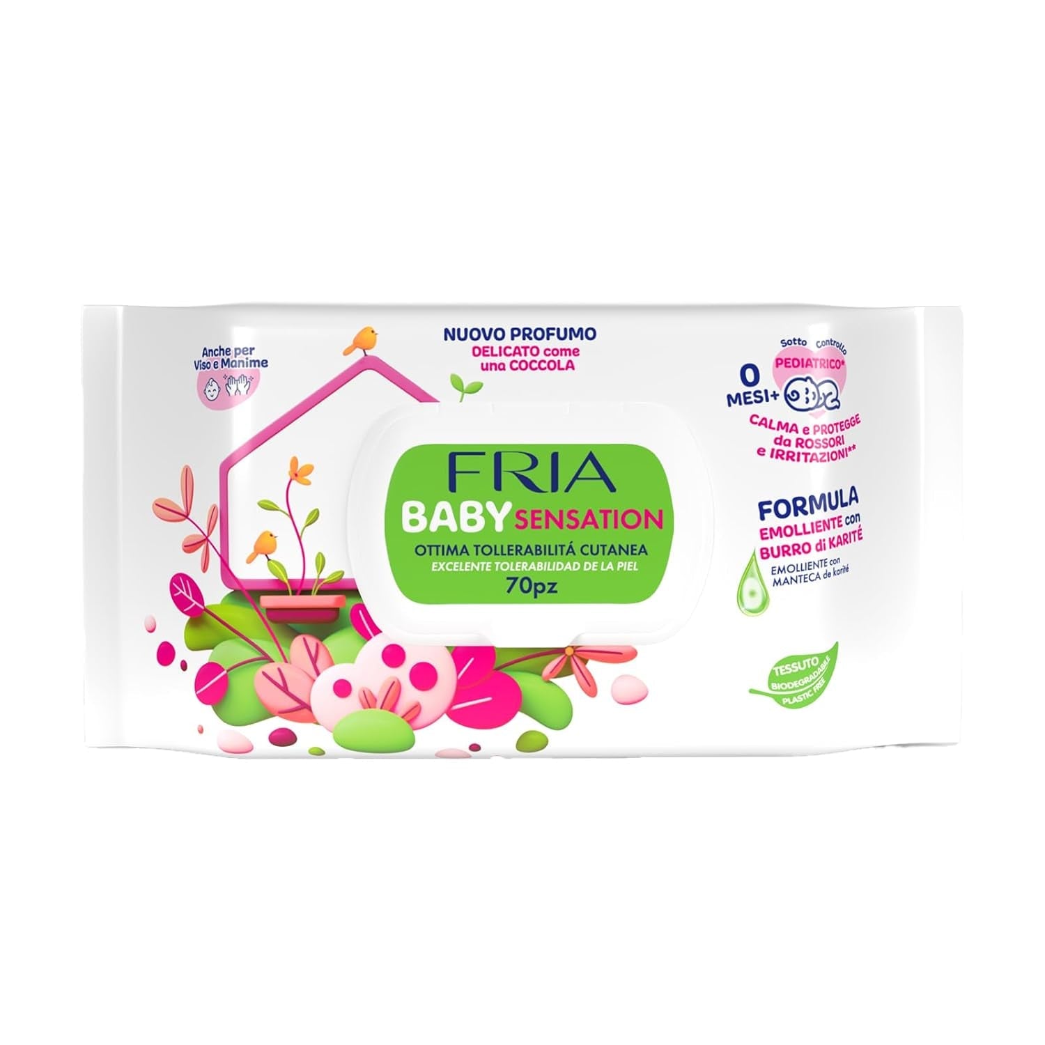 Baby Sensations s víčkem, 72 vlhčených ubrousků, čistící ubrousky pro osobní péči, unisex, děti