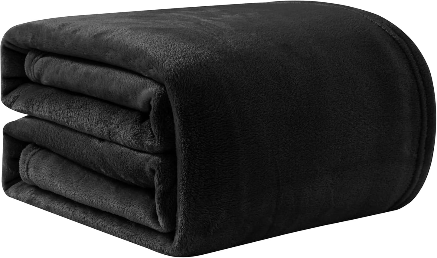 Good Nite Cozy deka Nadýchaná deka Deka do postele Deka na pohovku XL Living deka Fleecová deka 150X200Cm Černá Měkké teplé deky Nadýchané deky Postele a deky Good Nite Černá 150X200Cm