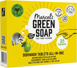 Marcel'S Green Soap Kartičky do myčky nádobí All-In-One - Grapefruit & Limetka - 25 kusů Kuchyňské čisticí prostředky Naty Shop