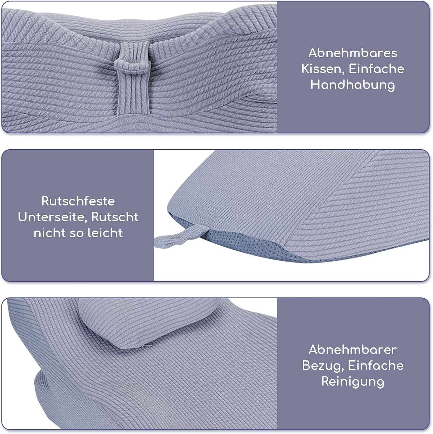 Polštář na čtení na postel a pohovku, Péřový polštář, Polštář z paměťové pěny, Polštář na spaní, Ergonomický polštář na záda pro čtení a sledování televize