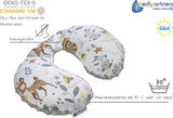 Medi Partners Baby Neck Polštář Neck Support 100% Bavlna / Minky Baby Neck Polštář do autokočárku Cestování Cestování Spánek Polštář Snooze Roll (REH s šedým Minky) Ortopedické polštáře na děložní hrdlo Naty Shop