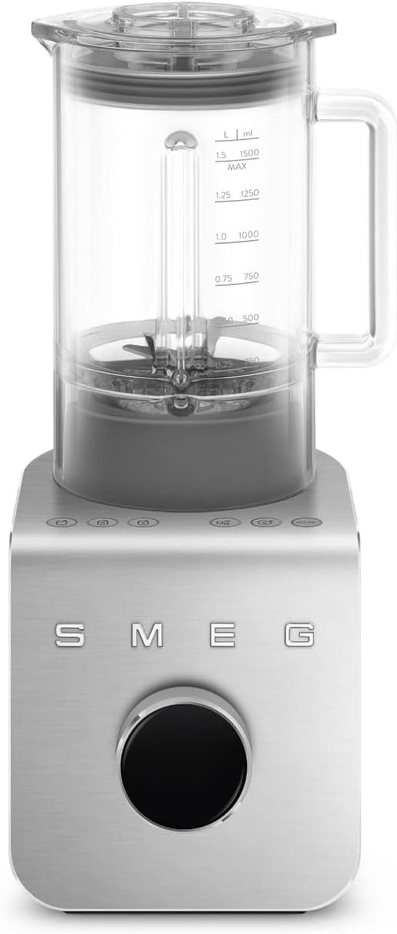 SMEG, Hochleistungsmixer BLC01BLMEU, 5 přednastavených programů, 9 manuálních rychlostí, Pause & Pulse-Funktion, Kunststoffgehäuse, Rutschfeste Basis, 1400 W, Schwarz Kitchen Naty Shop