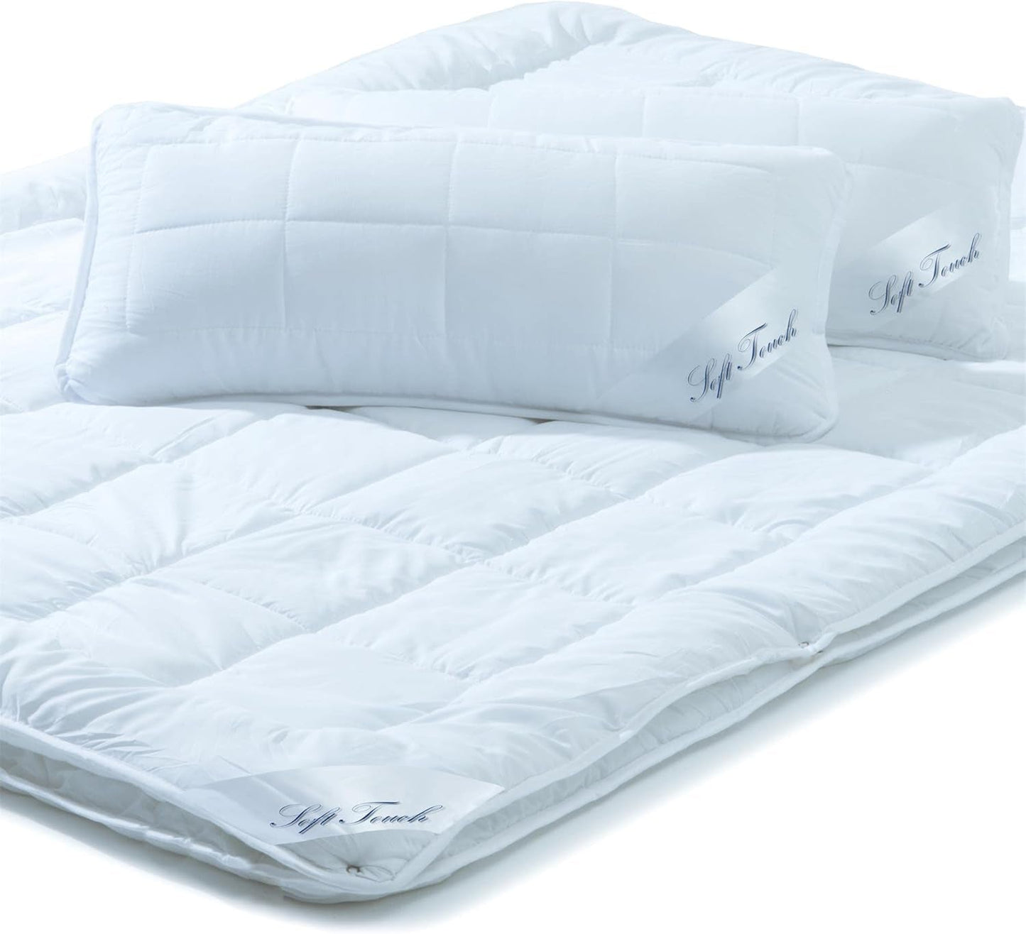 Aqua-Textil Soft Touch Set pro děti Peřina 100 X 135 Cm 250G a 350G s polštářem 40 X 60 Cm 150G Peřina 4 sezóny Klimatizace Oeko-Tex Peřiny a přikrývky Naty Shop 220X260 Cm + 2X 40X sezóna