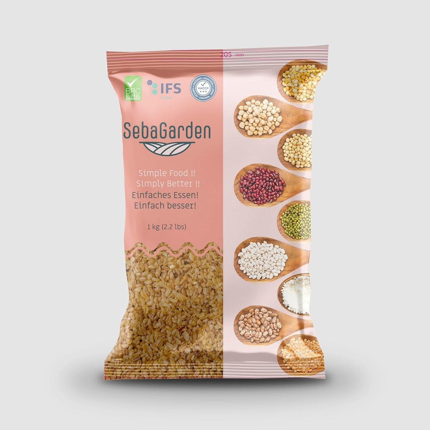Jemný pšeničný bulgur Seba Garden 1 kg - pravý turecký kámen mletý a předvařený bulgur, zcela přírodní, veganský, s vysokým obsahem vlákniny, ideální pro tabbouleh, polévky a pilaf