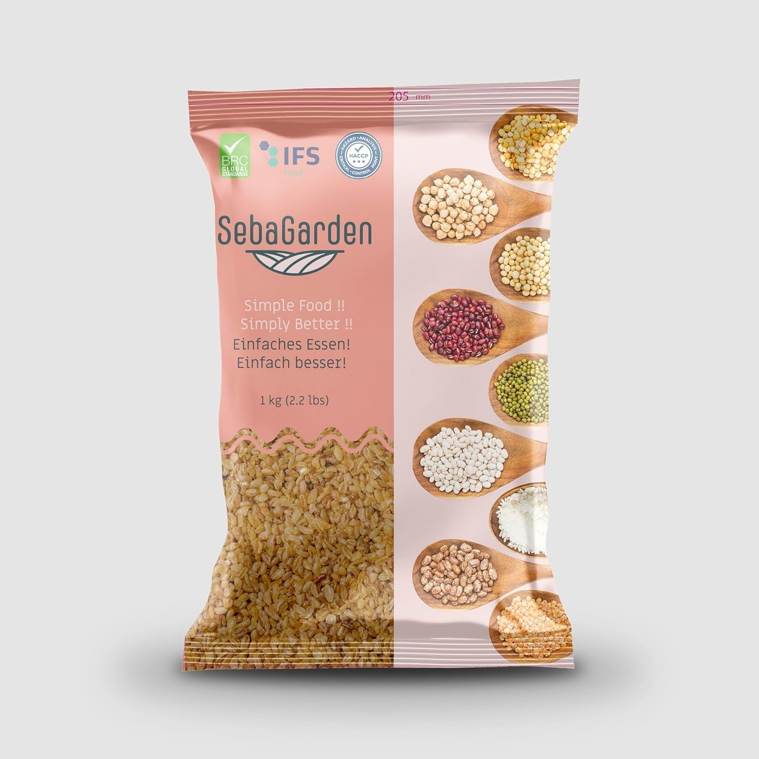 Jemný pšeničný bulgur Seba Garden 1 kg - pravý turecký kámen mletý a předvařený bulgur, zcela přírodní, veganský, s vysokým obsahem vlákniny, ideální pro tabbouleh, polévky a pilaf