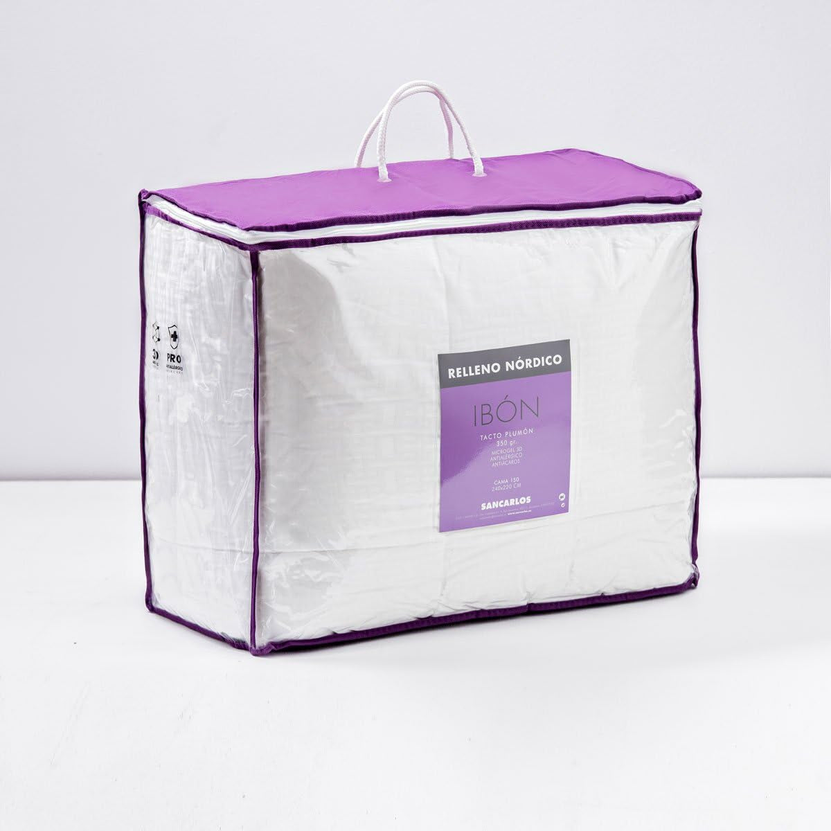 Přikrývka San Carlos Ibón, bílá Para Cama De 135 Bílé přikrývky a přikrývky Naty Shop