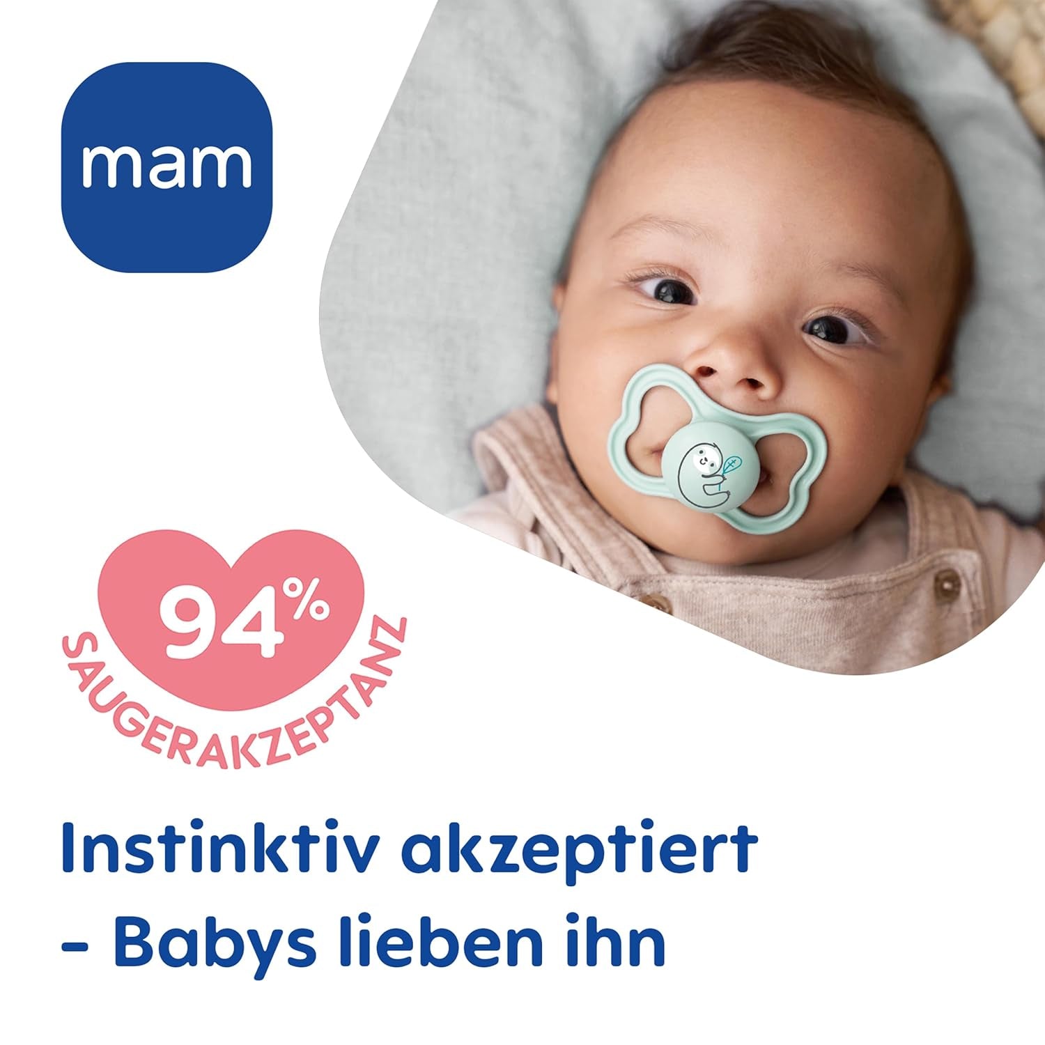 Silikonové dudlíky MAM Air 2 balení Extra lehký a vzdušný design Dětský dudlík šetrný k zubům Vyrobeno ze speciálního silikonu MAM SkinSoft s krabičkou na dudlík 6-16 měsíců Medvěd/nosorožec