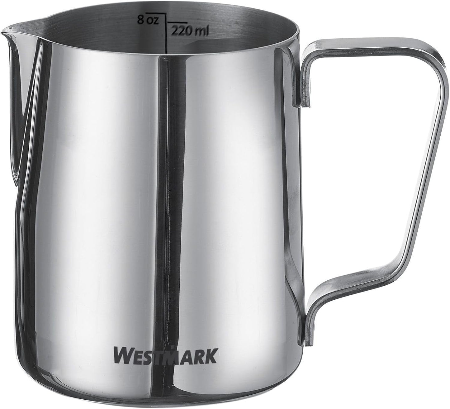 Westmark Brasilia Karafa na mléko 200 ml - ideální na smetanu do kávy, mléko, med a další přísady do kávy a čaje, příslušenství pro baristy - nerezová ocel