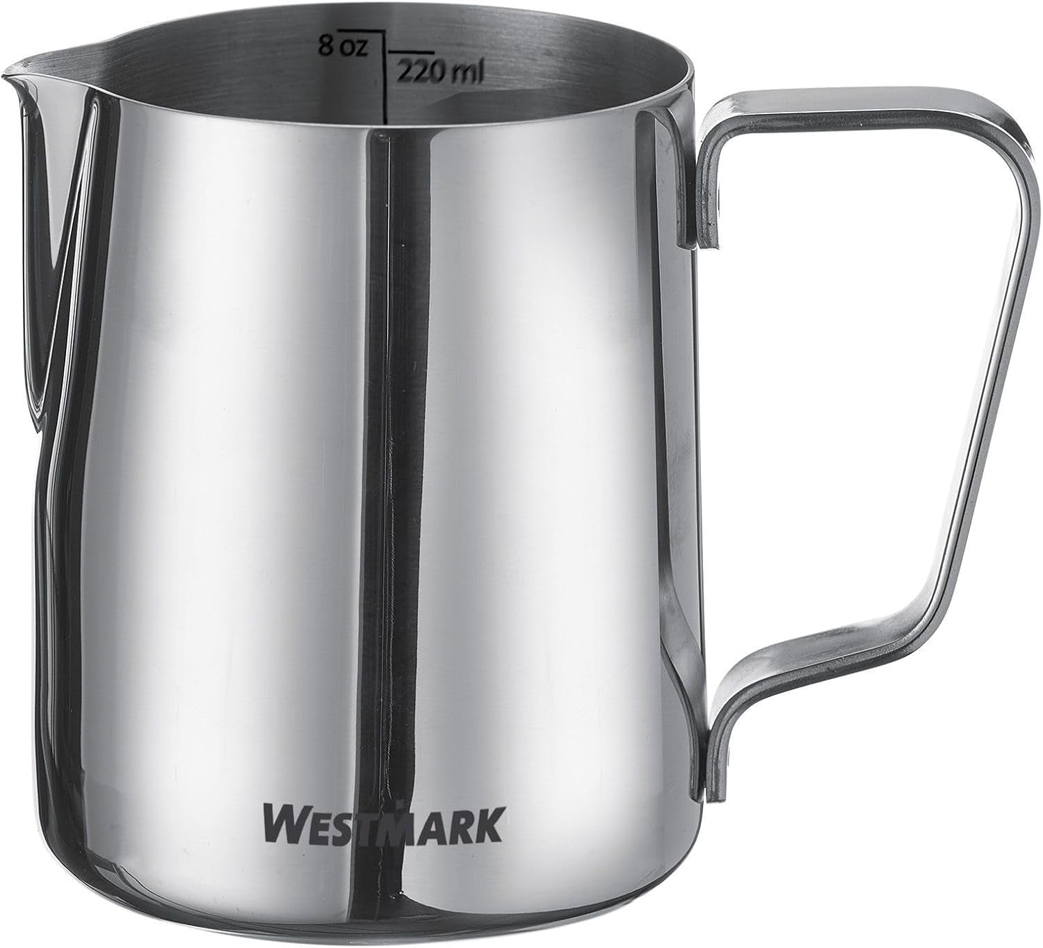 Westmark Brasilia Karafa na mléko 200 ml - ideální na smetanu do kávy, mléko, med a další přísady do kávy a čaje, příslušenství pro baristy - nerezová ocel