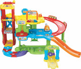 Vtech TUT TUT Baby Flitzer - Parkovací garáž, barevné, 66,6 x 75,3 x 45,1 cm & TUT TUT Baby Flitzer - Hasičské auto - autíčko s hudbou, světelným tlačítkem, větami a zajímavými zvuky Bebe Toys Naty Shop
