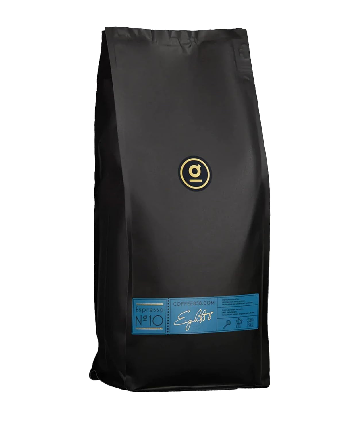 Espresso N°10 od Coffee858 - Silná a kořeněná směs espressa, skládající se ze 70 % zrn Arabica z Brazílie a 30 % Robusty (1000 g)
