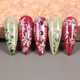 JMEOWIO Nálepka na nehty Weihnachten 8 Blatt Nagelaufkleber Selbtklebend Weiße Schneeflocken Nálepka na zimní nehty Dekoration Nageldesign Zubehör