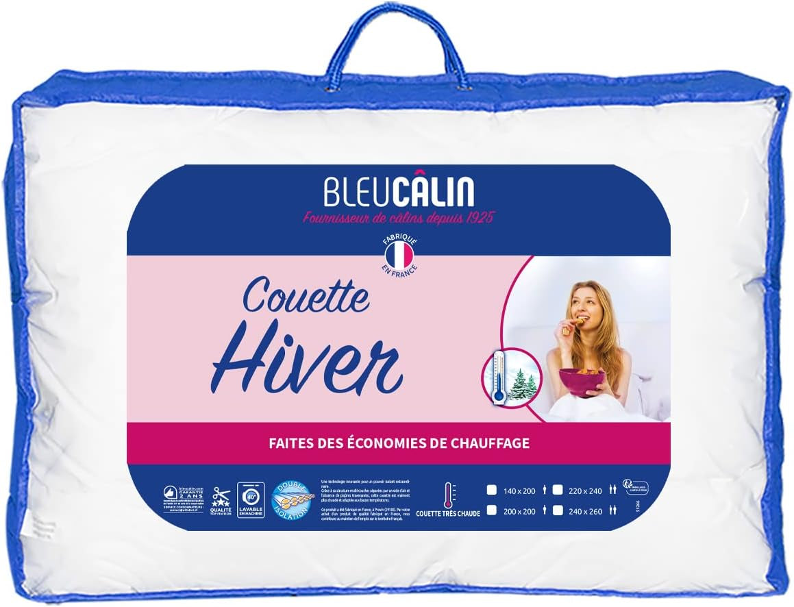 Bleu Calin Zimní přikrývka pro 1 osobu, velmi teplá, velmi nadýchaná - Mikrovlákno - 140X200Cm Přikrývky a přikrývky Naty Shop