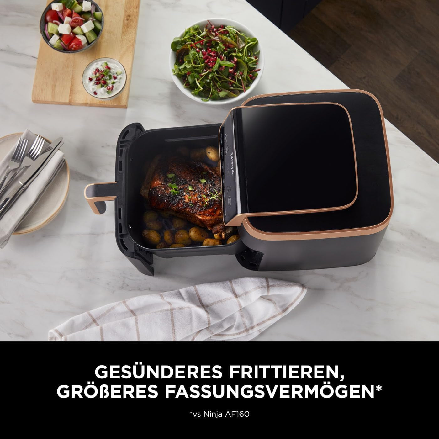 Fritéza Ninja Air Fryer MAX PRO AF180EUCP, 6,2 litru, bezolejová zařízení Naty Shop Appliances