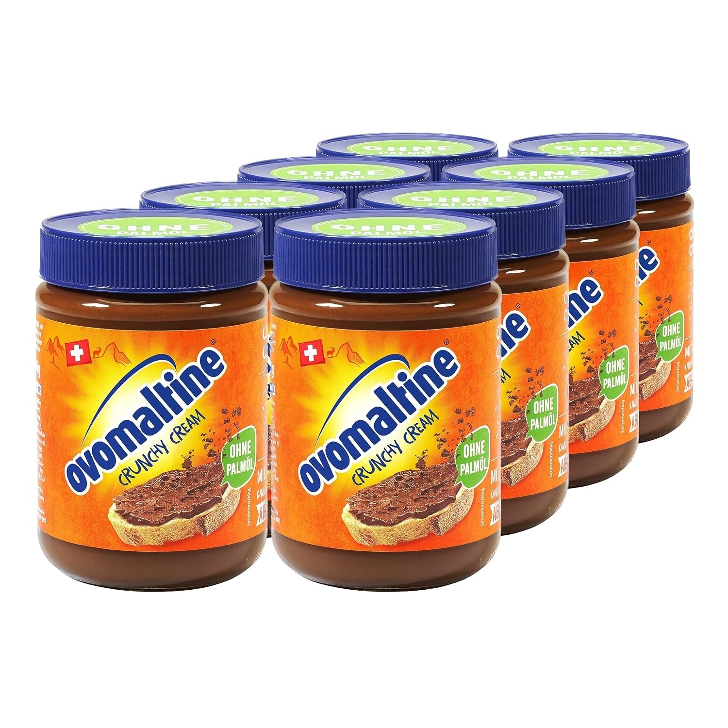 Ovomaltine OVO BREAK Oplatka a čokoládová tyčinka - křupavá svačina s nezaměnitelnou chutí našeho oblíbeného Creme Crocante, přirozeně bez palmového oleje (4 x 39 g)