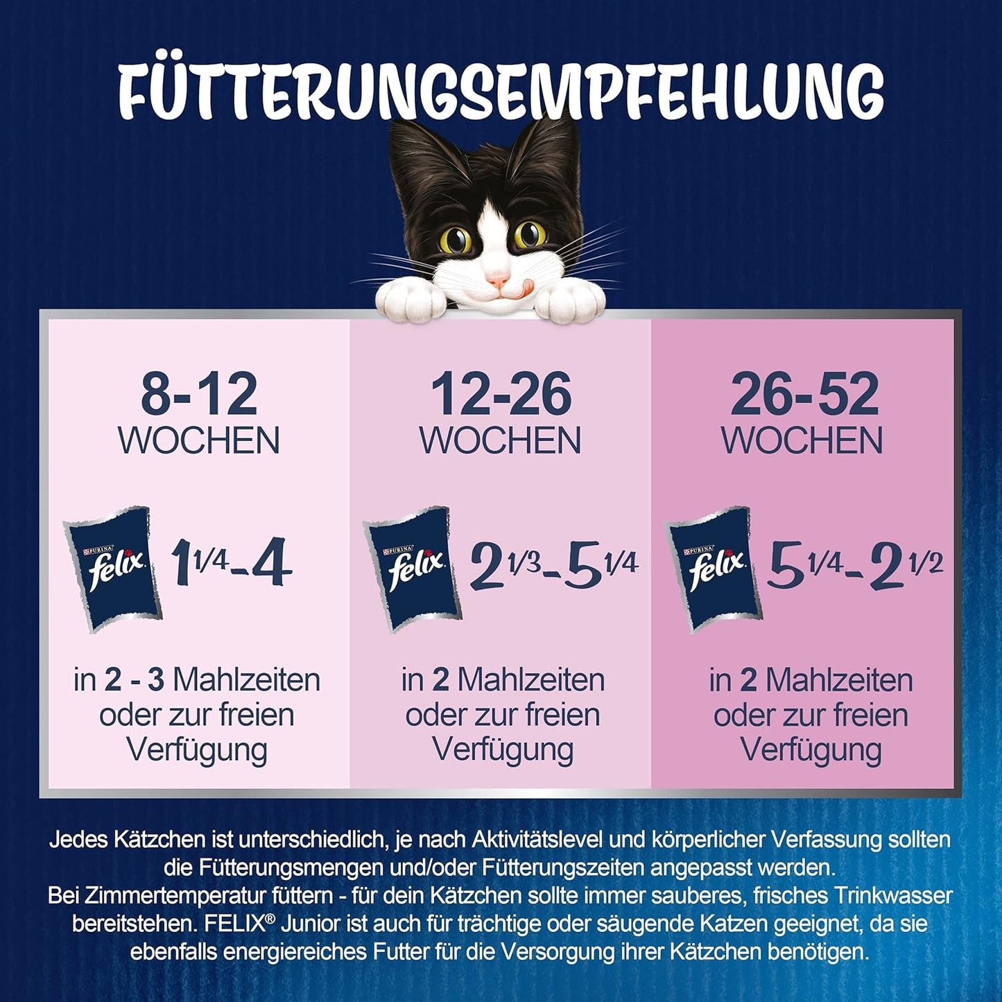 Felix Tak dobře, jak to vypadá Junior Mokré krmivo v želé pro koťata, různé směsi, balení 6 ks (6 x 12 sáčků po 85 g)