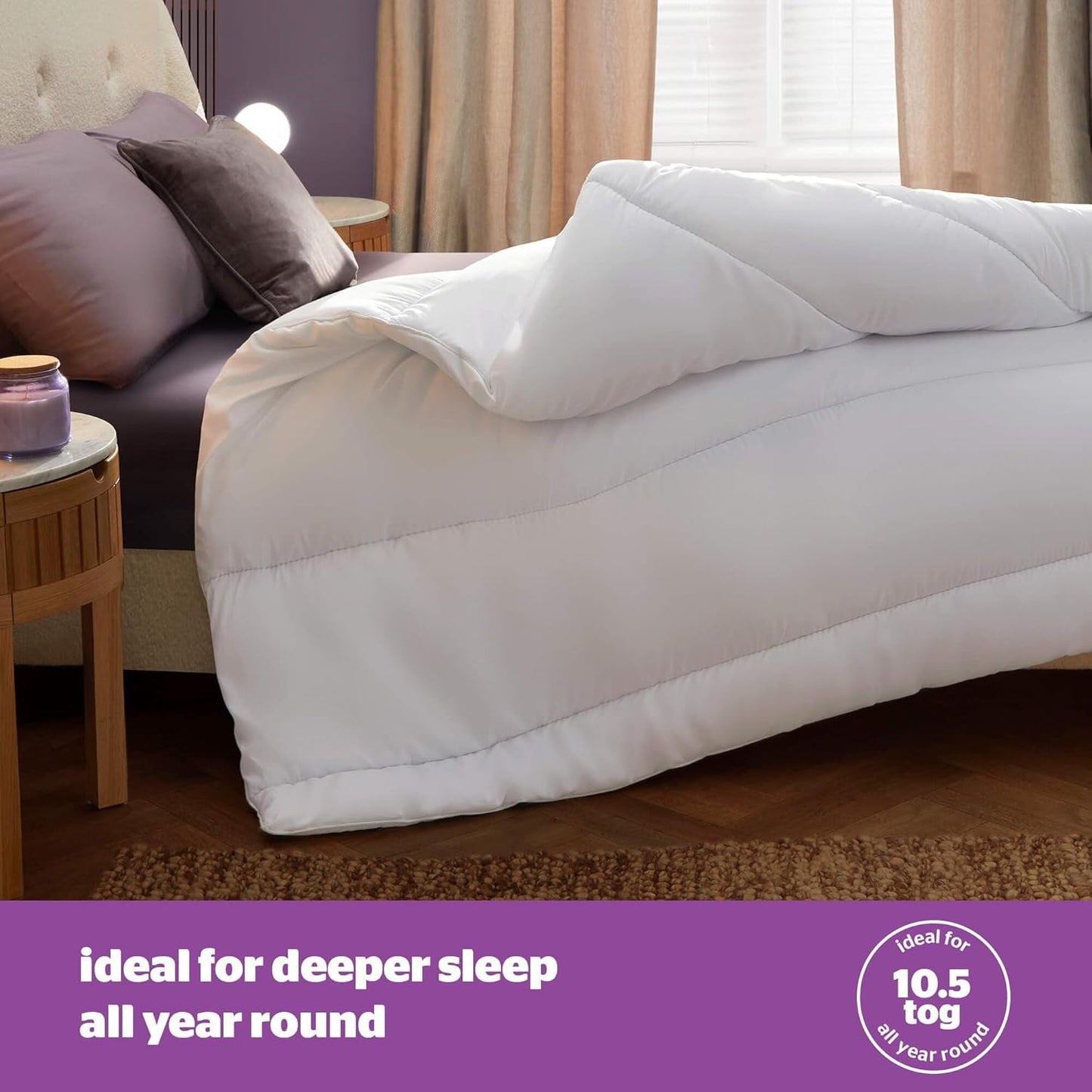 Přikrývka Silentnight Deep Sleep, bílá, mikrovlákno, bílá, jednolůžko Přikrývky a přikrývky Naty Shop