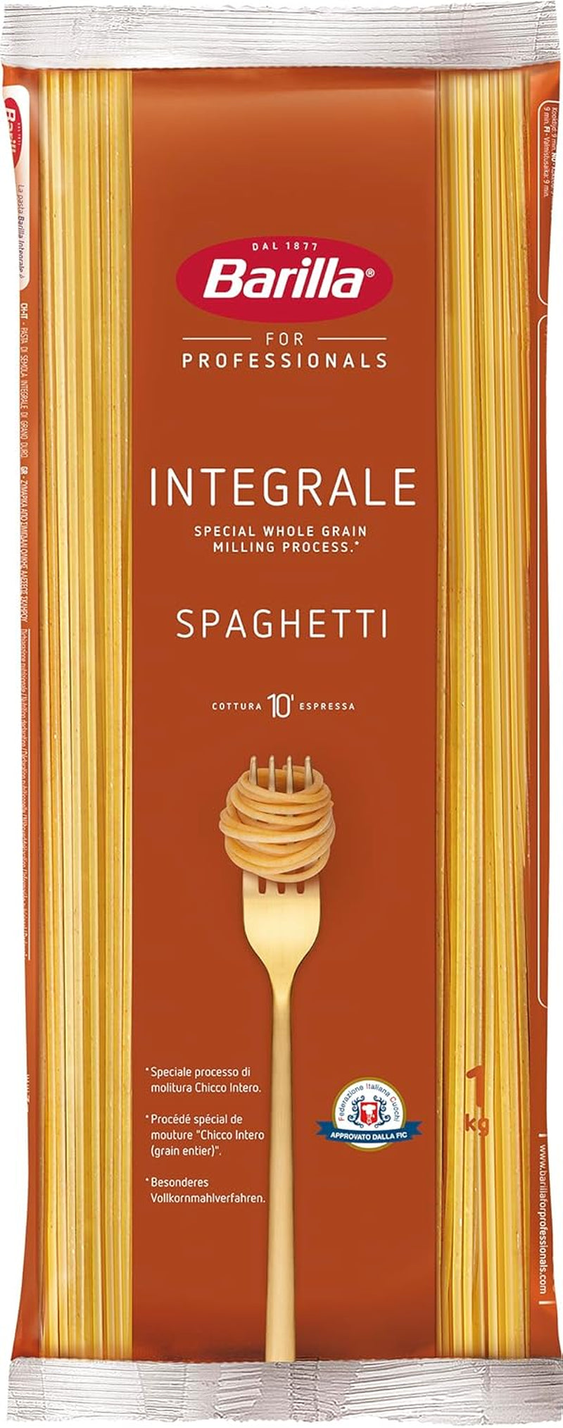 Celozrnné těstoviny Barilla Fusilli Celozrnné těstoviny – 1 kg