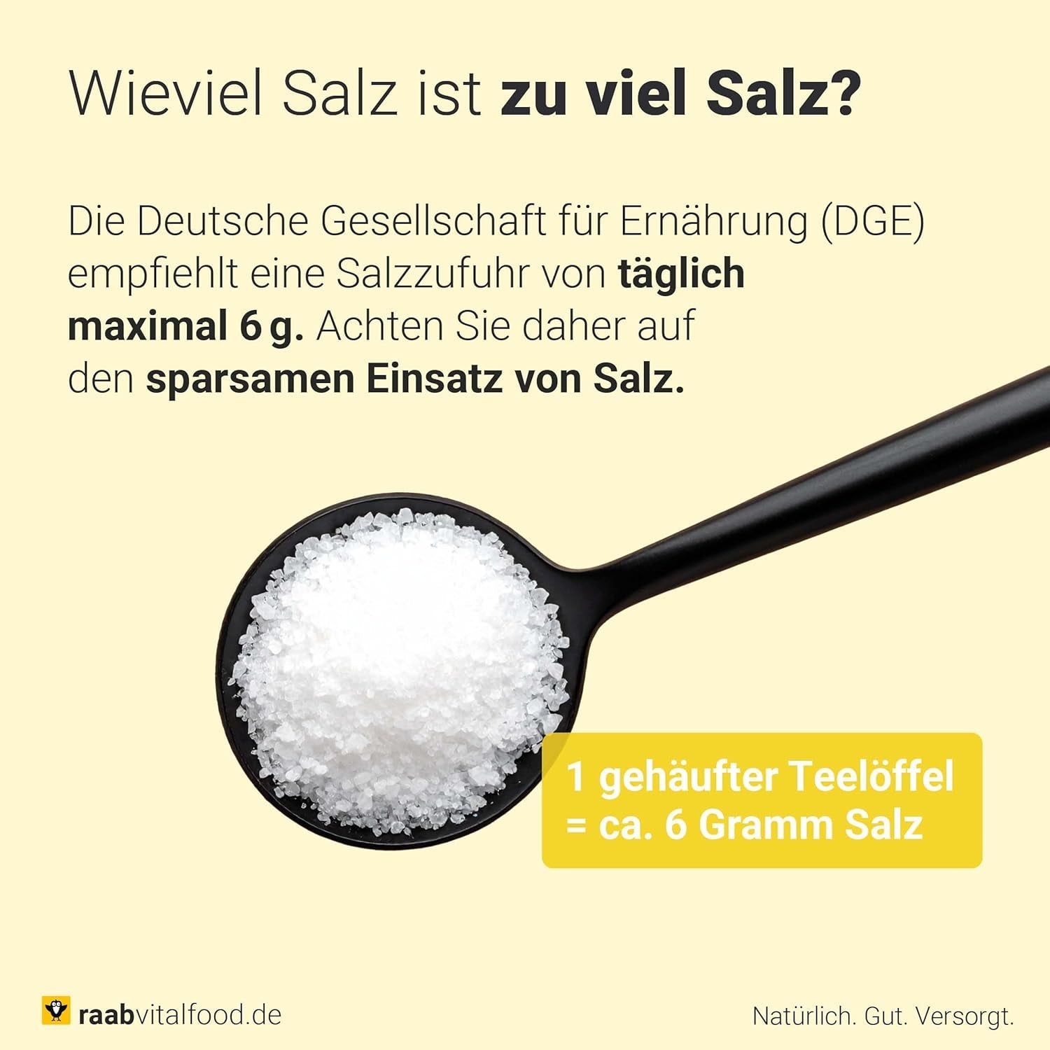 Raab Vitalfood Kalium salt-Mischung, Mineralsalzmischung mit 66,7% Natriumchlorid (Kochsalz) and 33% Kaliumchlorid, Kalium trägt zur Aufrechterhaltung eines normalen Blutdruck bei (1 x 200 g Dávka)
