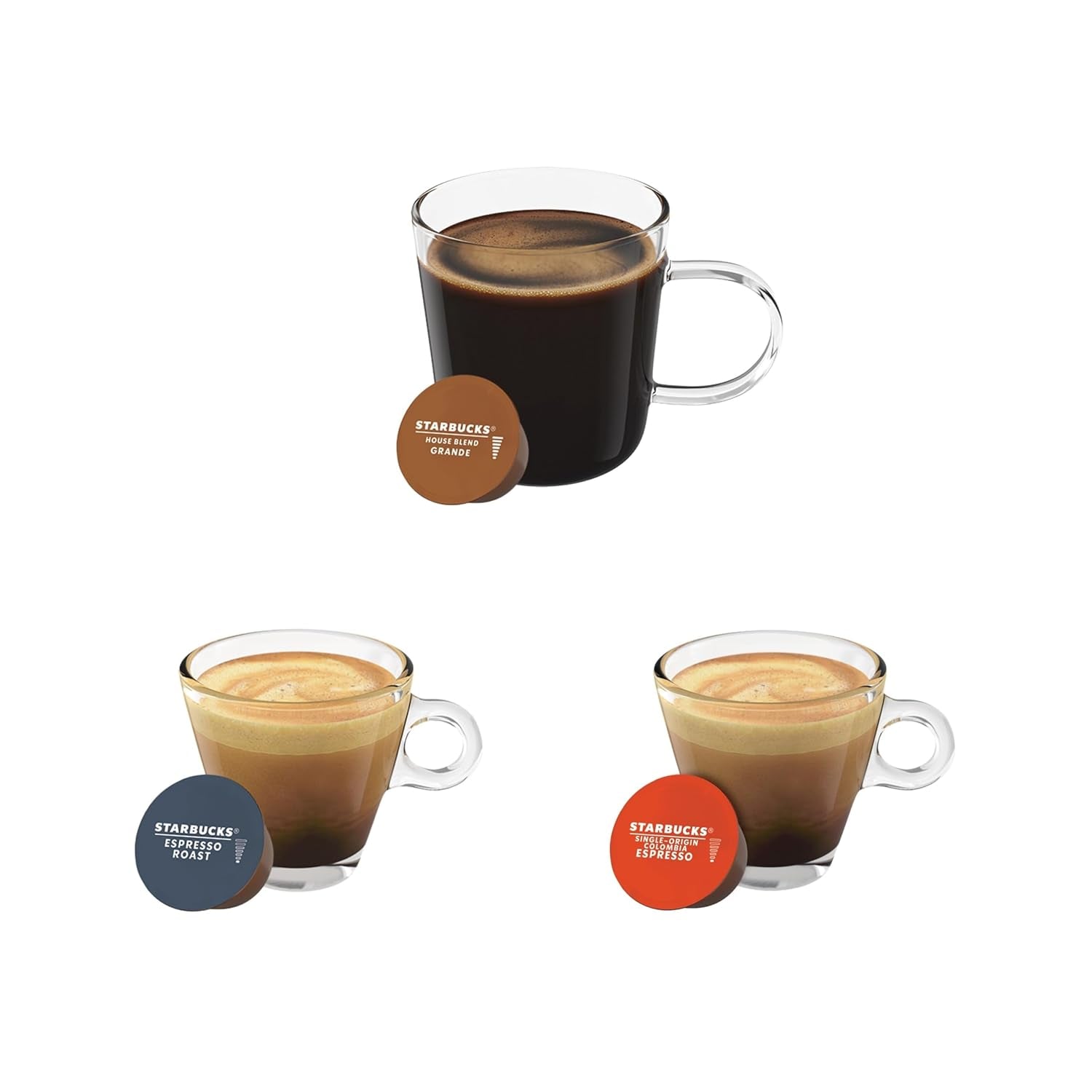 STARBUCKS Probierset, Espresso-Varianten od Nescafé Dolce Gusto Kaffeekapseln 6 x 12 (72 Kapsel) - Exklusiv bei Amazon