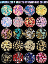 EBANKU Nail Art Strass Kit Multi Design Zubehör Mit 1 Pinzetten 1 Stück Wachsstifte Deko Diamanten Kristalle Perlen Edelsteine ​​​​Bunt Pferdeaugen Strass Metall Nieten Für Nagel DIY (1 kus (10Er Pack))