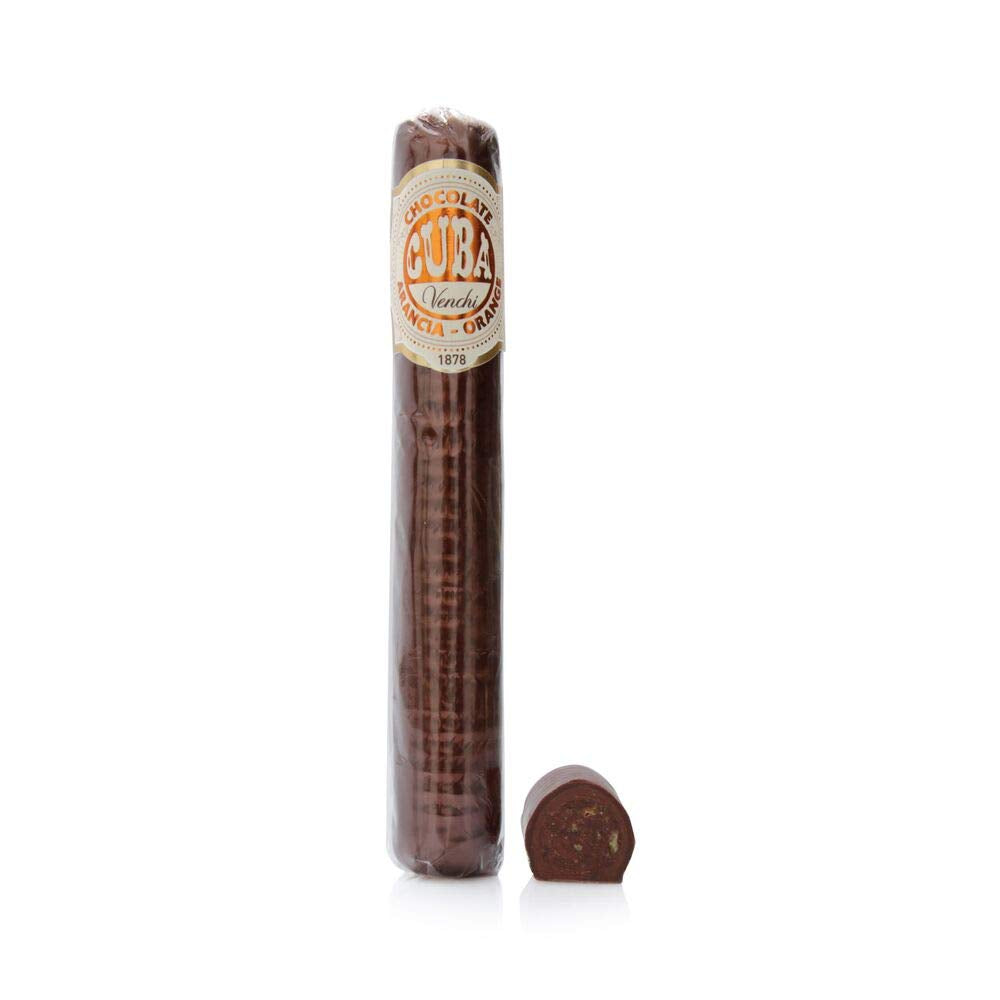 Venchi - Mléčná čokoláda a hořká čokoláda 56% doutník s kandovanou kůrou ze sicilského pomeranče, 100g, bez lepku, bez barviv a bez konzervantů