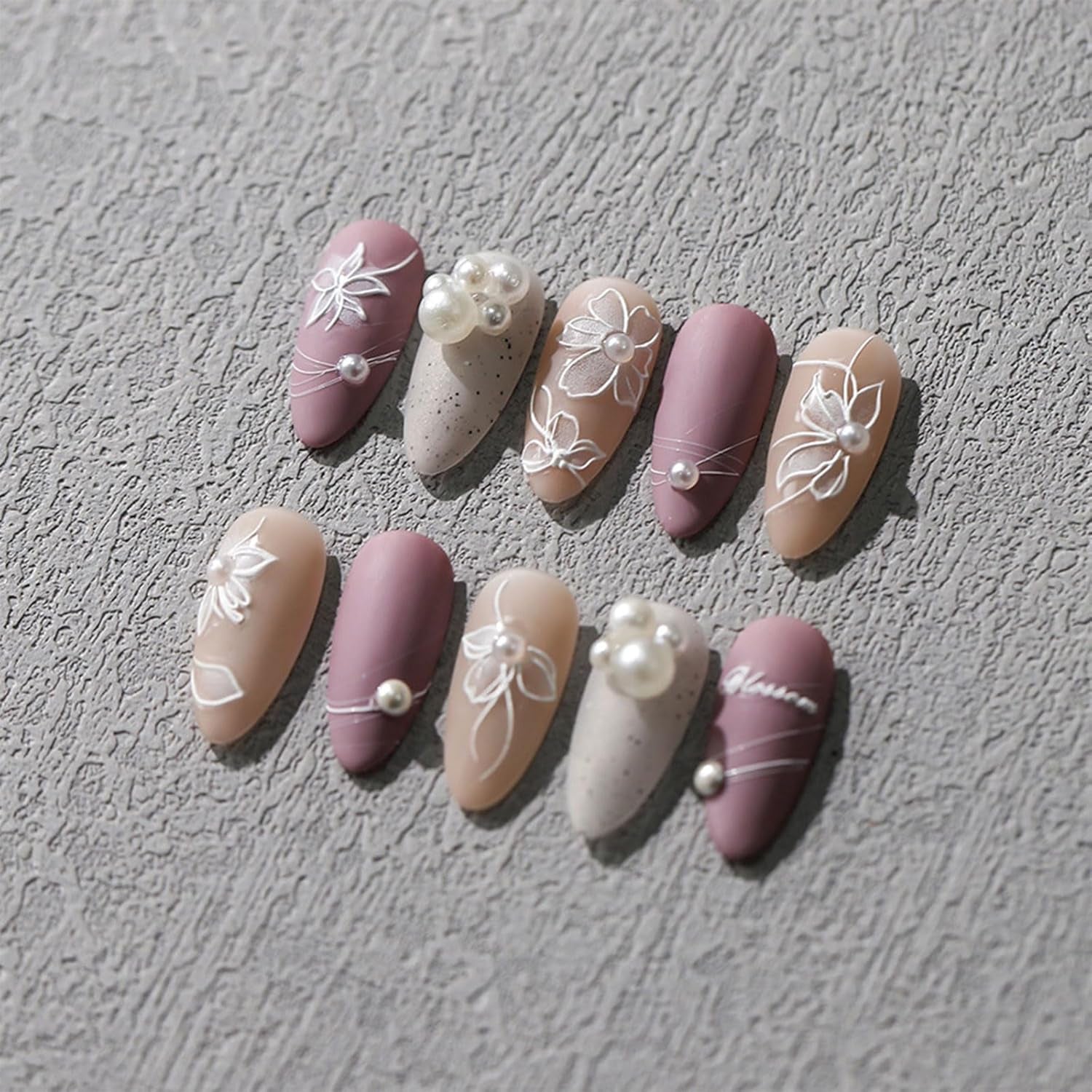 JMEOWIO 3D Nálepka na nehty Weiße Blumen Nálepka na nehty Selbstklebend Nagelaufkleber 5D Stereoskopická dekorace Nageldesign Zubehör 1 Blatt