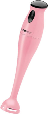 Clatronic Stabmixer/Pürierstab/Blender/Stab-Mixer/Stick/Mixstab SM 3577; Edelstahl-Schlagmesser; Für Smoothie, Kürbispüree, Babybrei, Milchshake; Mit Mixbehälter (500 ml); 180 wattů; Růžová kuchyně Naty Shop Růžová